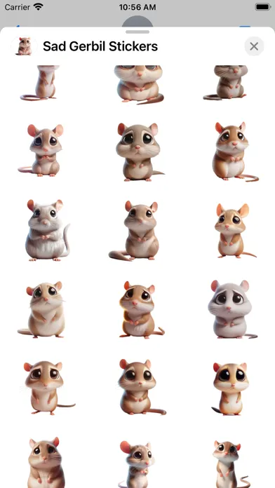 Sad Gerbil Stickers سکرین شاٹس