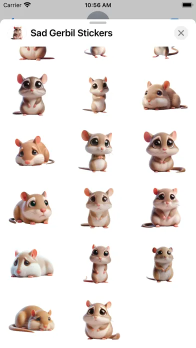 Sad Gerbil Stickers سکرین شاٹس