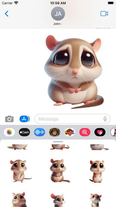 Sad Gerbil Stickers سکرین شاٹس
