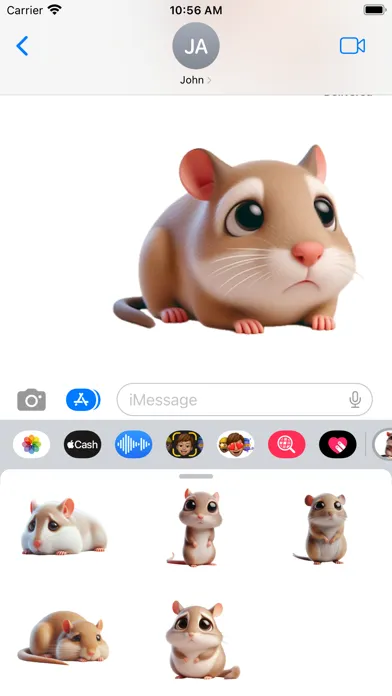 Sad Gerbil Stickers سکرین شاٹس