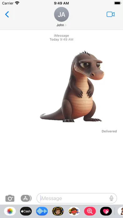 Sad Komodo Dragon Stickers स्क्रीनशॉट