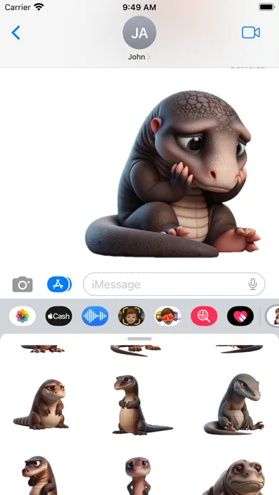 Sad Komodo Dragon Stickers स्क्रीनशॉट