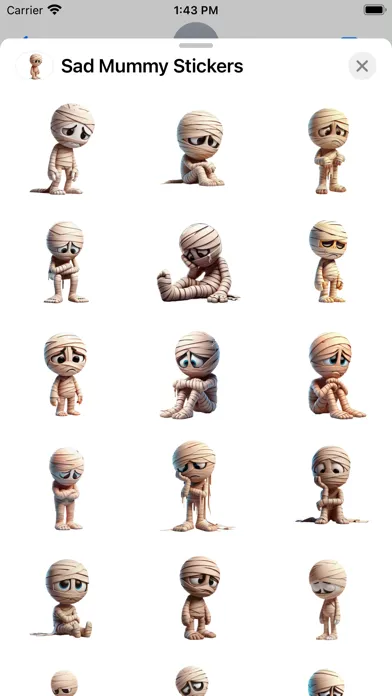 Sad Mummy Stickers स्क्रीनशॉट