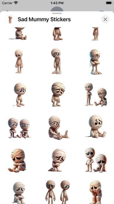 Sad Mummy Stickers स्क्रीनशॉट