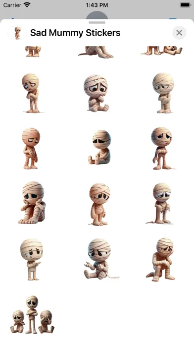 Sad Mummy Stickers स्क्रीनशॉट