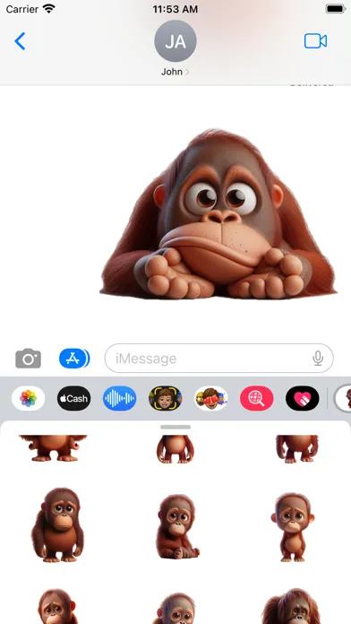 Sad Orangutan Stickers Screenshots