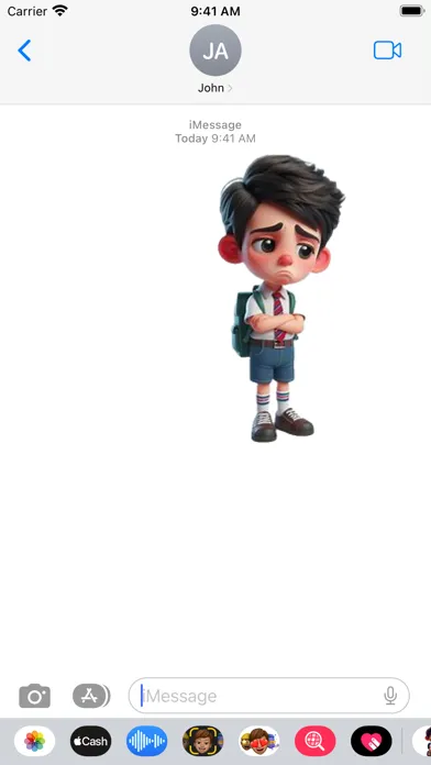 Sad Schoolboy Stickers Ekran Görüntüleri