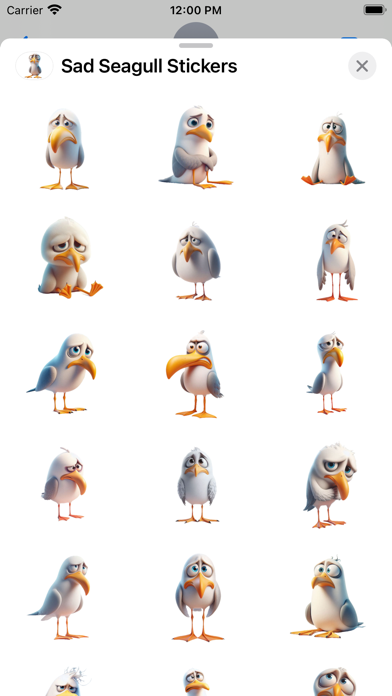 صور Sad Seagull Stickers