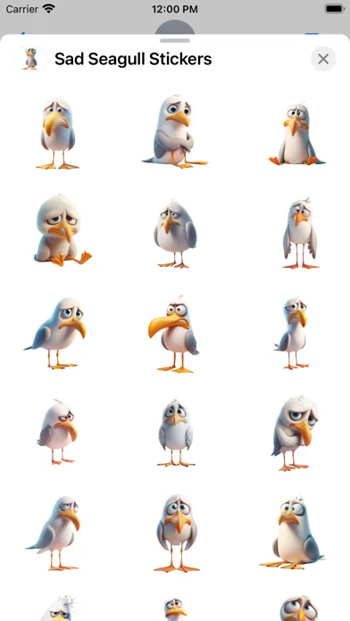 Sad Seagull Stickers 스크린샷
