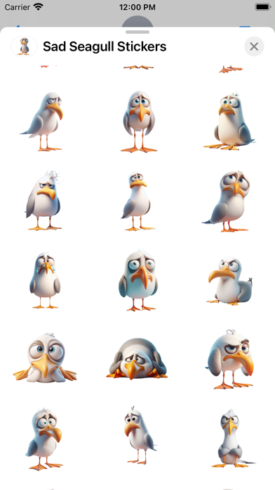 صور Sad Seagull Stickers