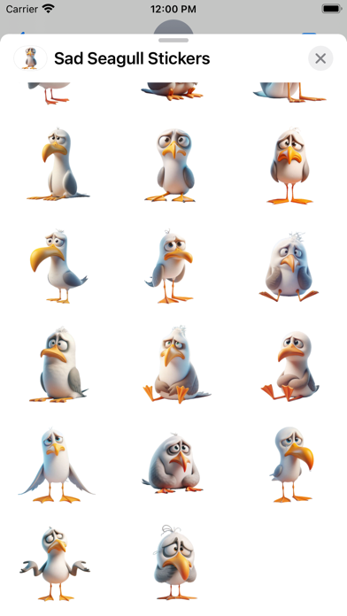 صور Sad Seagull Stickers