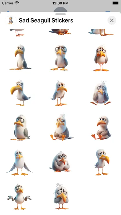 Sad Seagull Stickers 스크린샷