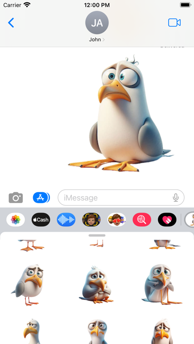 صور Sad Seagull Stickers