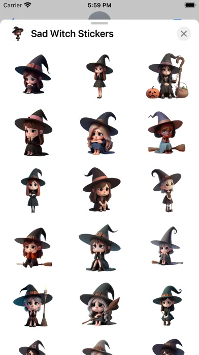 Скриншоты Sad Witch Stickers