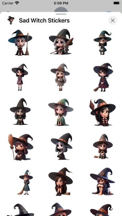 Скриншоты Sad Witch Stickers