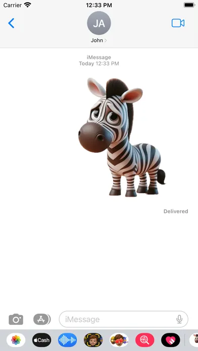 تصاویر Sad Zebra Stickers
