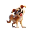 Scratching Dog Stickers