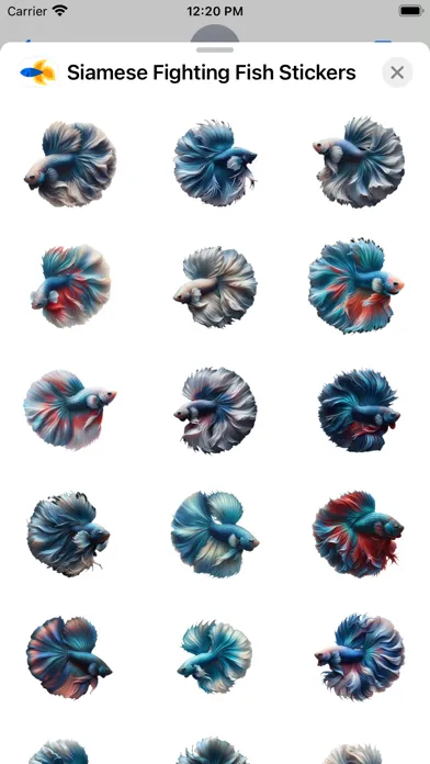 Siamese Fighting Fish Stickers سکرین شاٹس