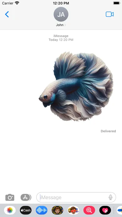 Siamese Fighting Fish Stickers سکرین شاٹس