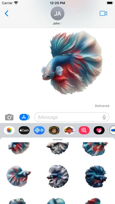Siamese Fighting Fish Stickers سکرین شاٹس