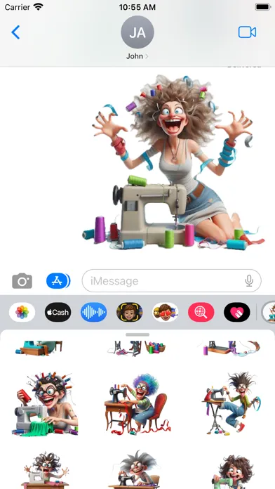 Silly Sewing Stickers Ekran Görüntüleri