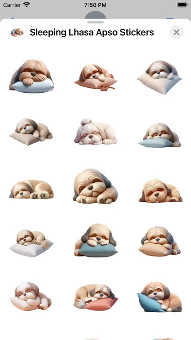 Zrzuty ekranu Sleeping Lhasa Apso Stickers
