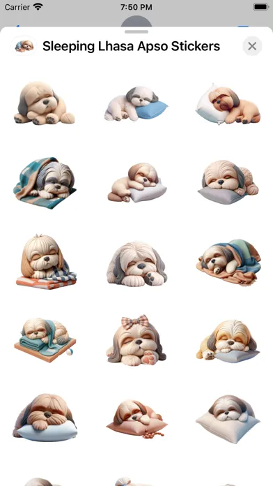Zrzuty ekranu Sleeping Lhasa Apso Stickers