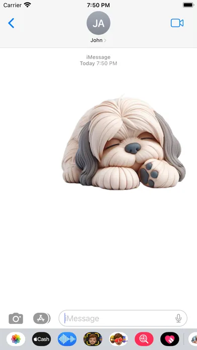 Zrzuty ekranu Sleeping Lhasa Apso Stickers