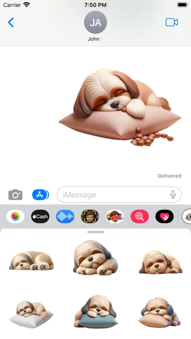 Zrzuty ekranu Sleeping Lhasa Apso Stickers