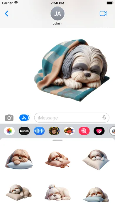 Zrzuty ekranu Sleeping Lhasa Apso Stickers