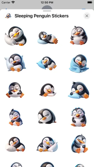 Sleeping Penguin Stickers স্ক্রিনশট