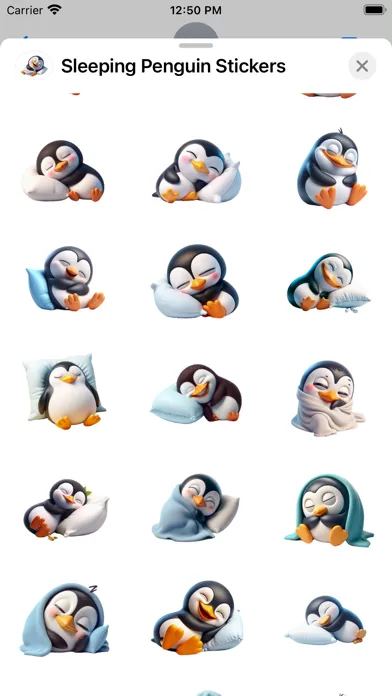 Sleeping Penguin Stickers স্ক্রিনশট