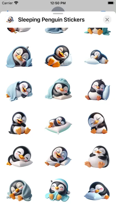 Sleeping Penguin Stickers স্ক্রিনশট