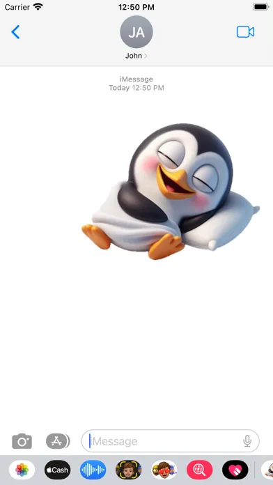 Sleeping Penguin Stickers স্ক্রিনশট