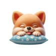 Sleeping Pomeranian Stickers