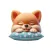 Sleeping Pomeranian Stickers