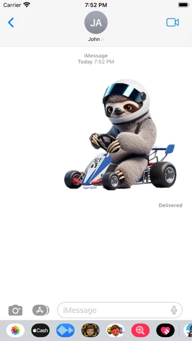 Sloth Racer Stickers स्क्रीनशॉट