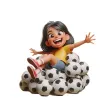 Soccer Ballgirl Stickers Soccer Ballgirl Stickers