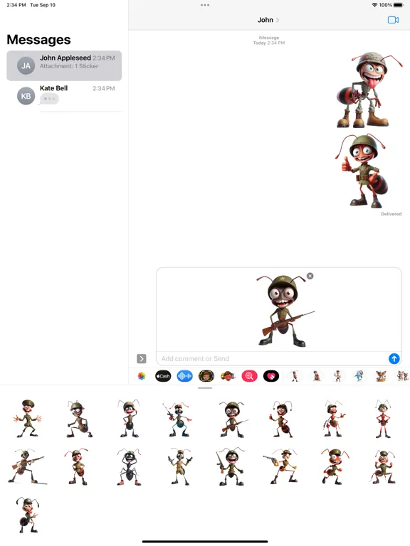 Screenshot di Soldier Ant Stickers iPad 