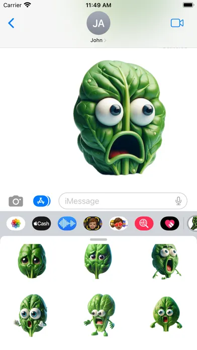 Spinach Stickers Ekran Görüntüleri