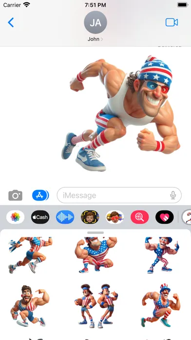 Capturas de pantalla de Sporty American Man Stickers