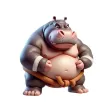 Sumo Hippo Stickers