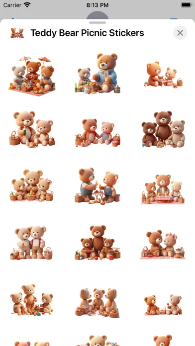 Teddy Bear Picnic Stickers স্ক্রিনশট