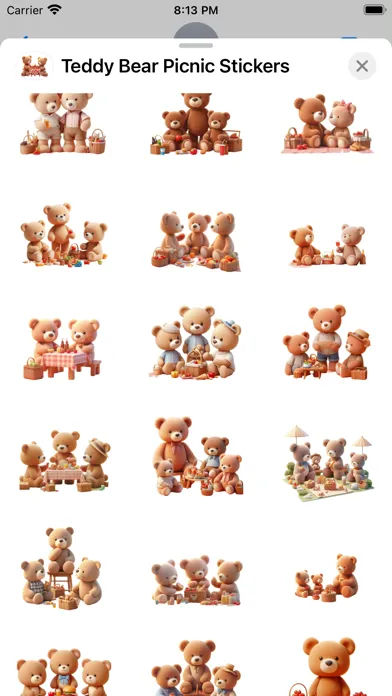 Teddy Bear Picnic Stickers স্ক্রিনশট
