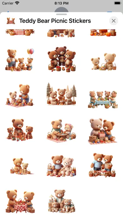 Teddy Bear Picnic Stickers স্ক্রিনশট