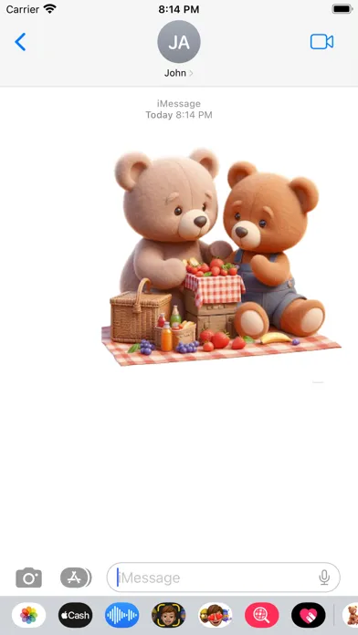 Teddy Bear Picnic Stickers স্ক্রিনশট