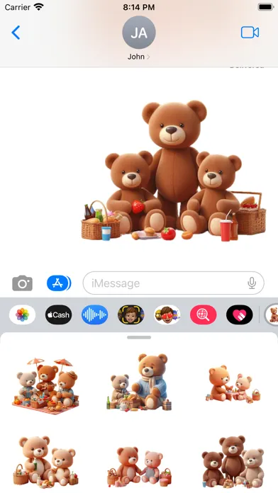 Teddy Bear Picnic Stickers স্ক্রিনশট