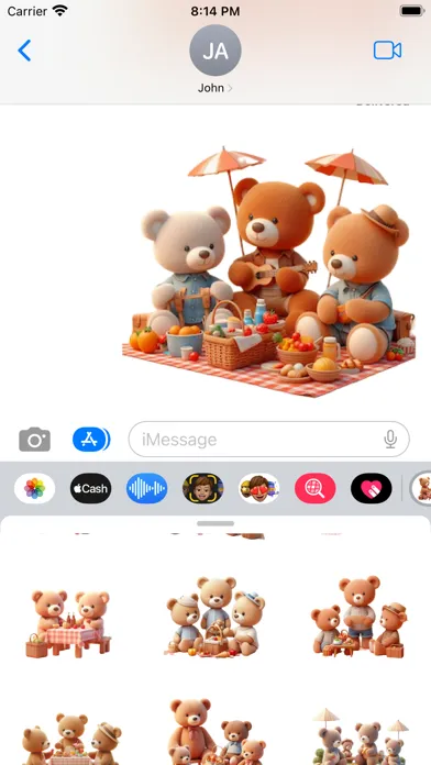 Teddy Bear Picnic Stickers স্ক্রিনশট