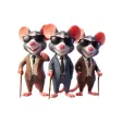 Three Blind Mice Stickers Three Blind Mice Stickers