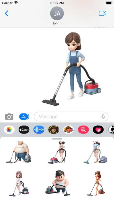 Ảnh chụp màn hình của Vacuuming Stickers